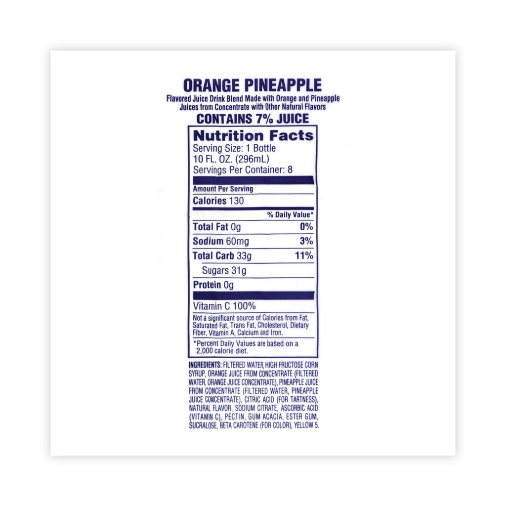 Fruit Juice Variety Pack, Fruit Punch, Grape, and Orange Pineapple, 10 oz Bottles, 24/Carton, Ships in 1-3 Business Days