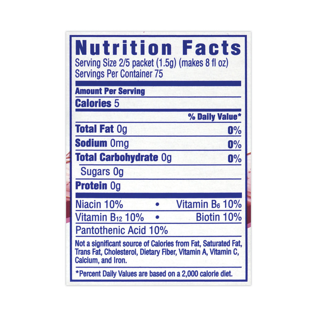 On-The-Go Sugar-Free Drink Mix, Wild Strawberry Energy, 0.13oz Single-Serving, 30/Pk, 2 Pk/Carton, Ships in 1-3 Business Days