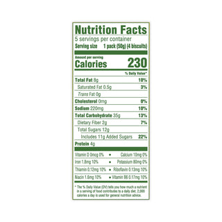 Cranberry Orange Crunchy Breakfast Biscuits, 1.76 oz Packet of 6, 5 Packs/Box, 6 Boxes/Carton, Ships in 1-3 Business Days