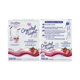 On-The-Go Sugar-Free Drink Mix, Wild Strawberry Energy, 0.13oz Single-Serving, 30/Pk, 2 Pk/Carton, Ships in 1-3 Business Days