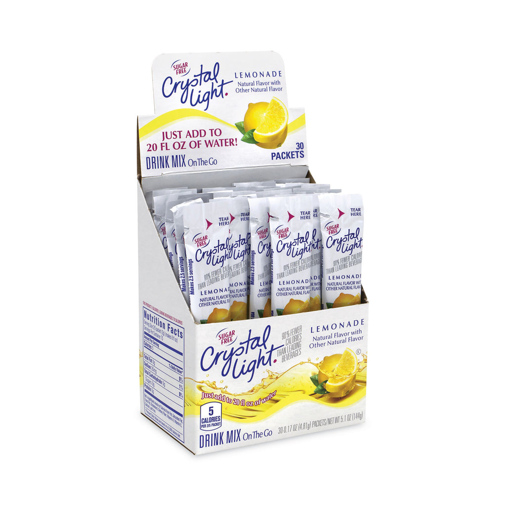 On-The-Go Sugar-Free Drink Mix, Lemonade, 0.17 oz Single-Serving Tubes, 30/Pack, 2 Packs/Carton, Ships in 1-3 Business Days