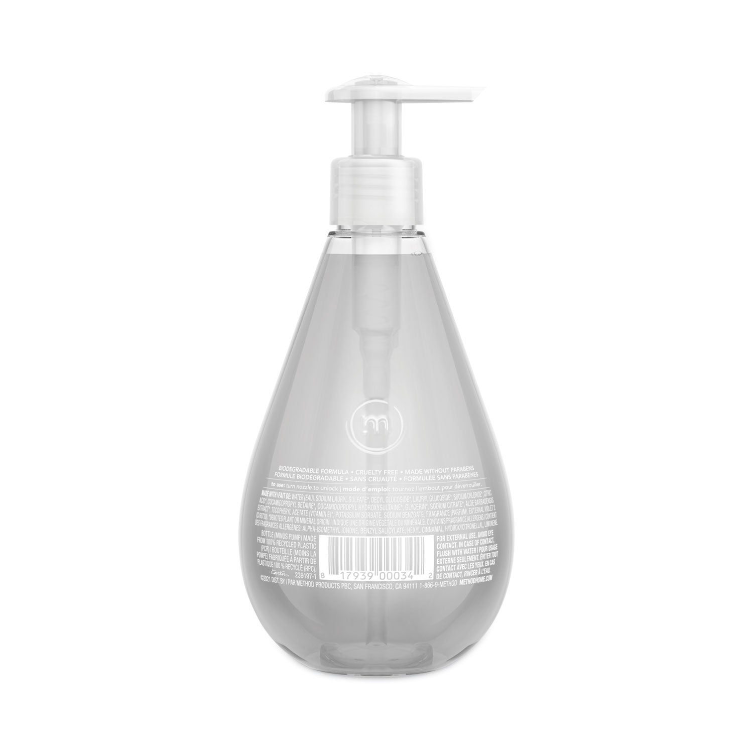 Gel Hand Wash, Sweet Water, 12 oz Pump Bottle