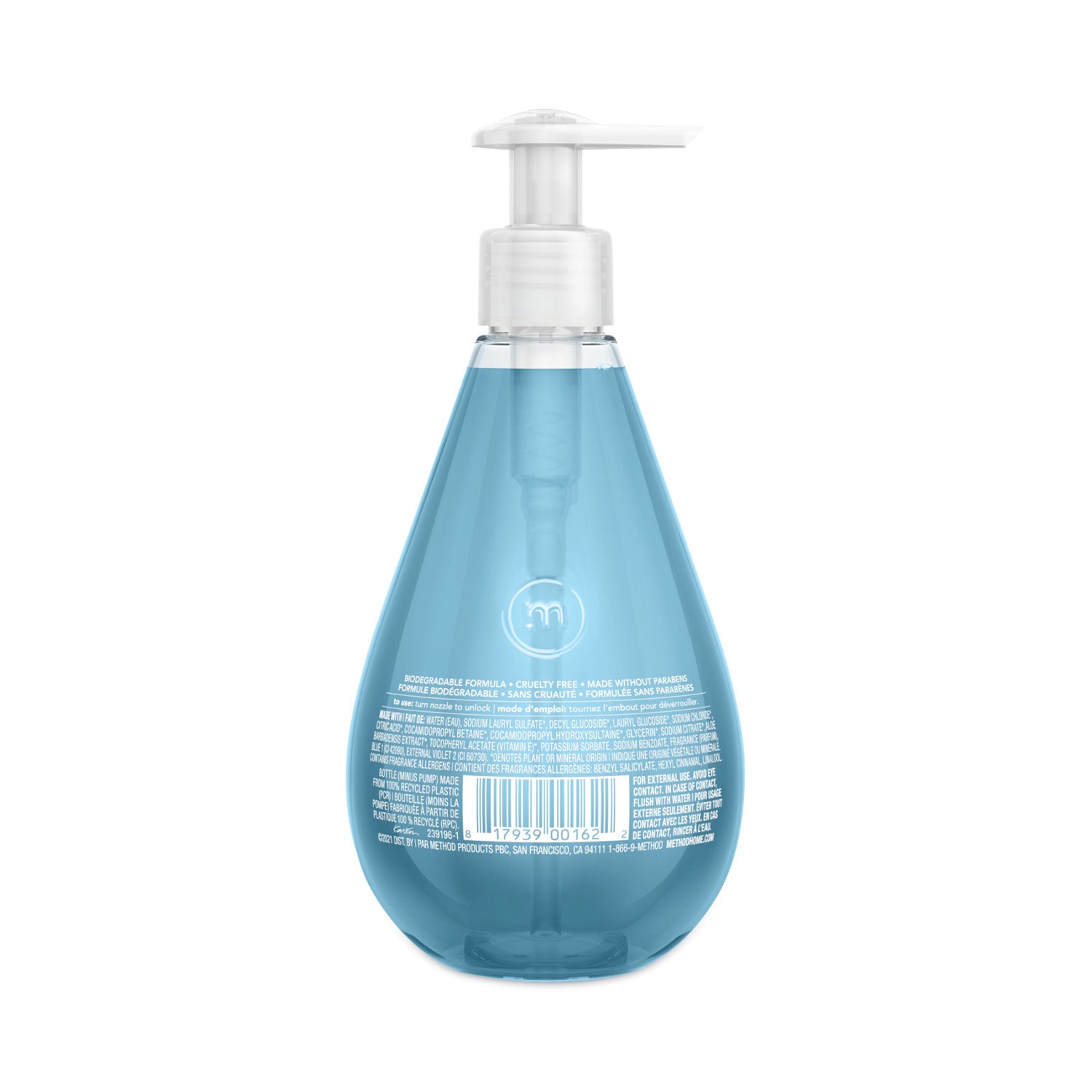 Gel Hand Wash, Sea Minerals, 12 oz Pump Bottle