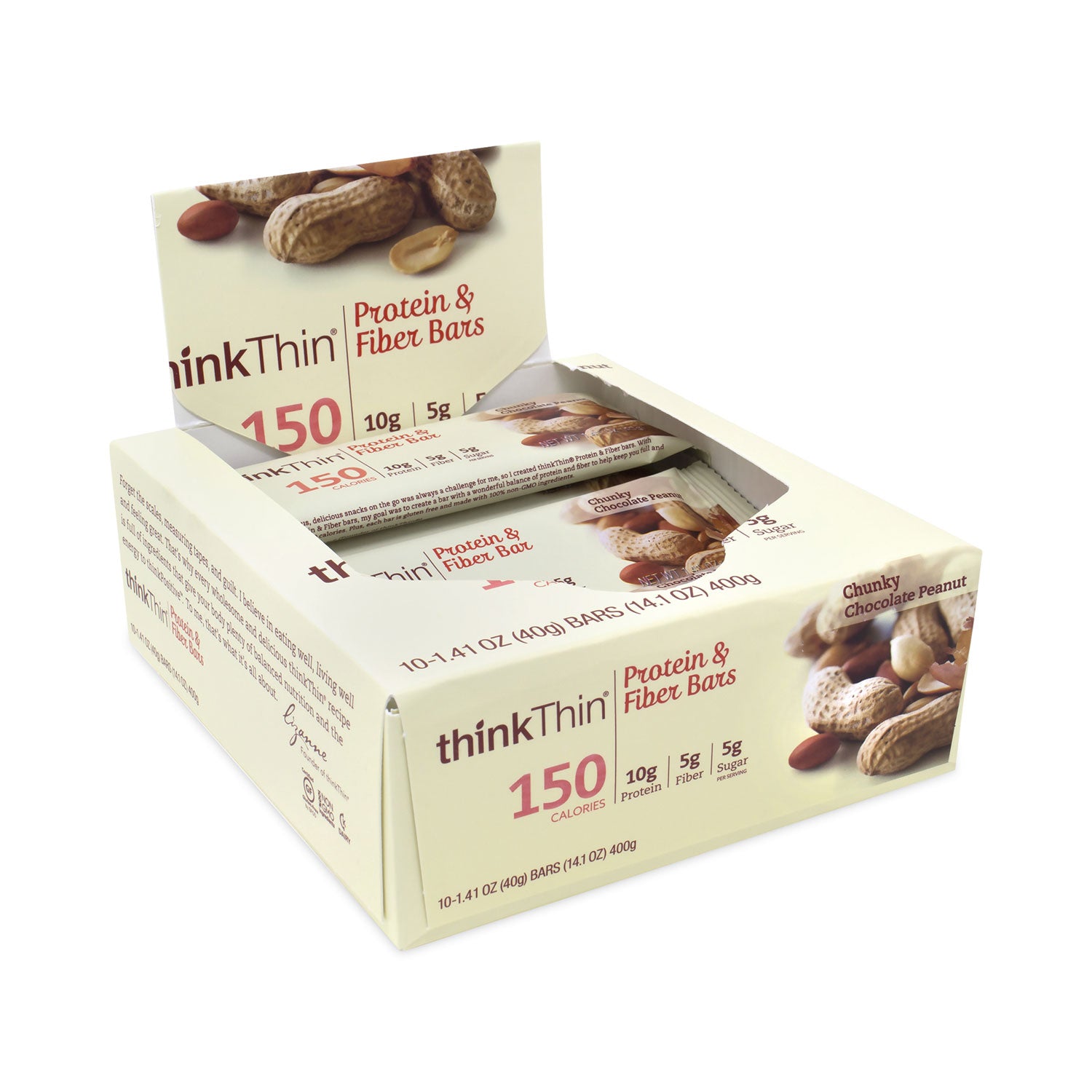 high-protein-bars-chunky-chocolate-peanut-141-oz-bar-10-bars-carton-ships-in-1-3-business-days_grr30700116 - 2