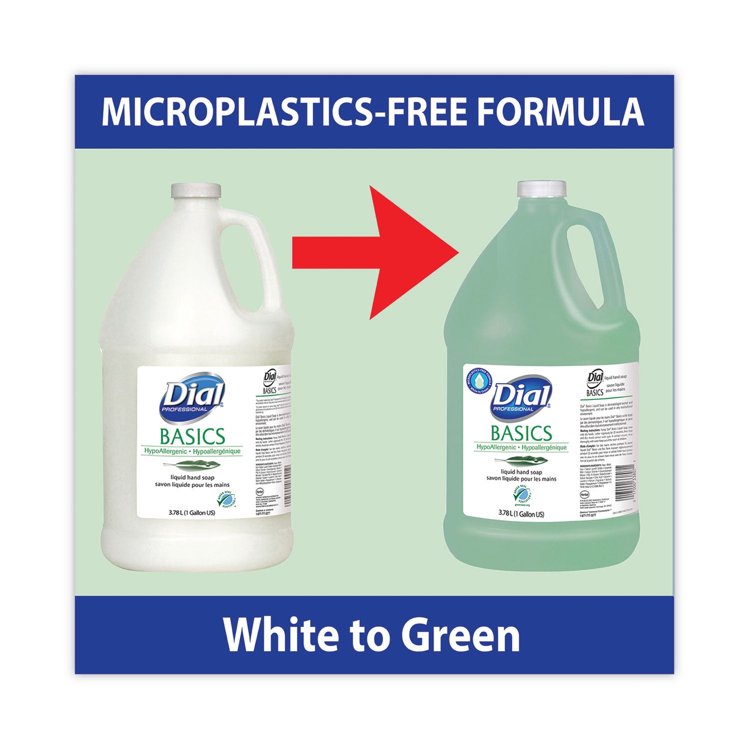 Basics MP Free Liquid Hand Soap, Honeysuckle, 3.78 L Refill Bottle