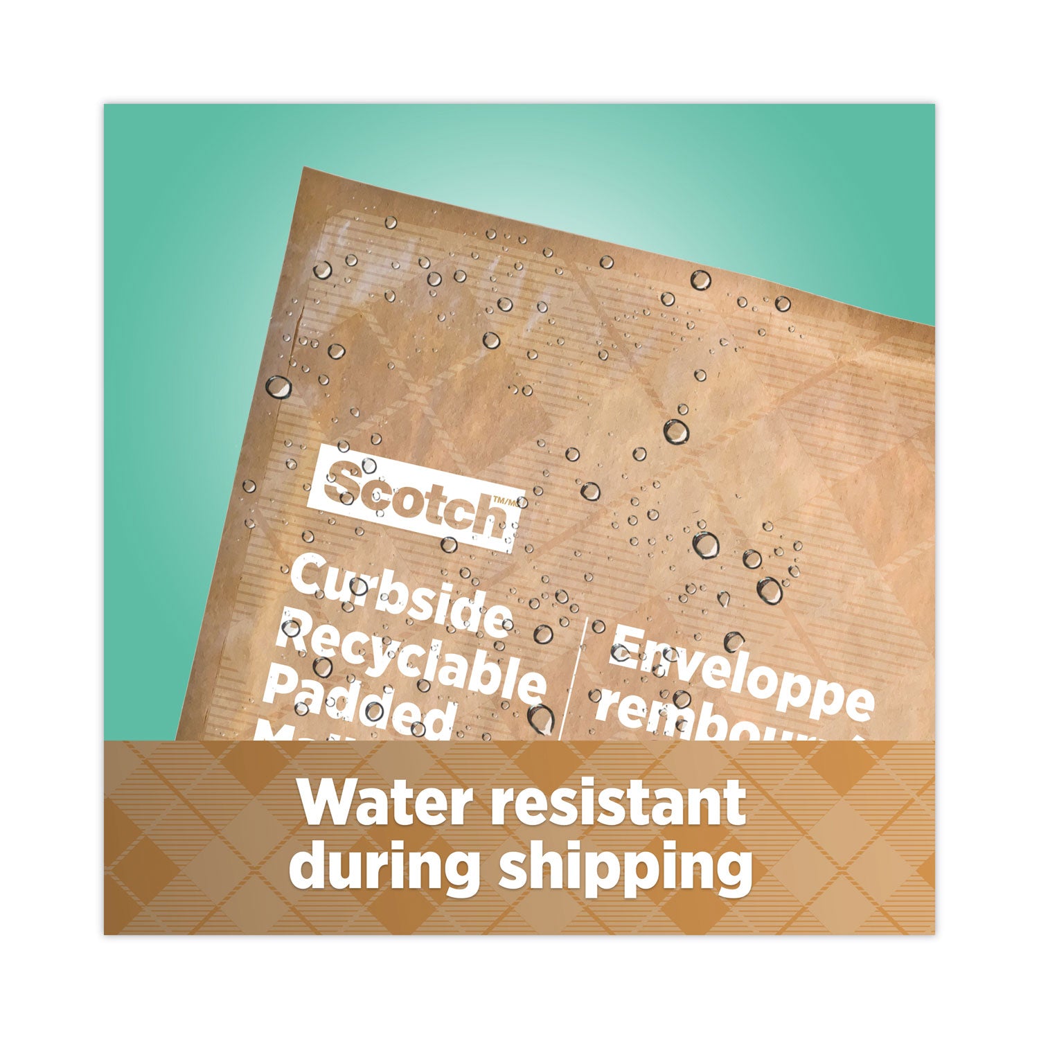 Curbside Recyclable Padded Mailer, #5, Bubble Cushion, Self-Adhesive Closure, 12 x 17.25, Natural Kraft, 100/Carton