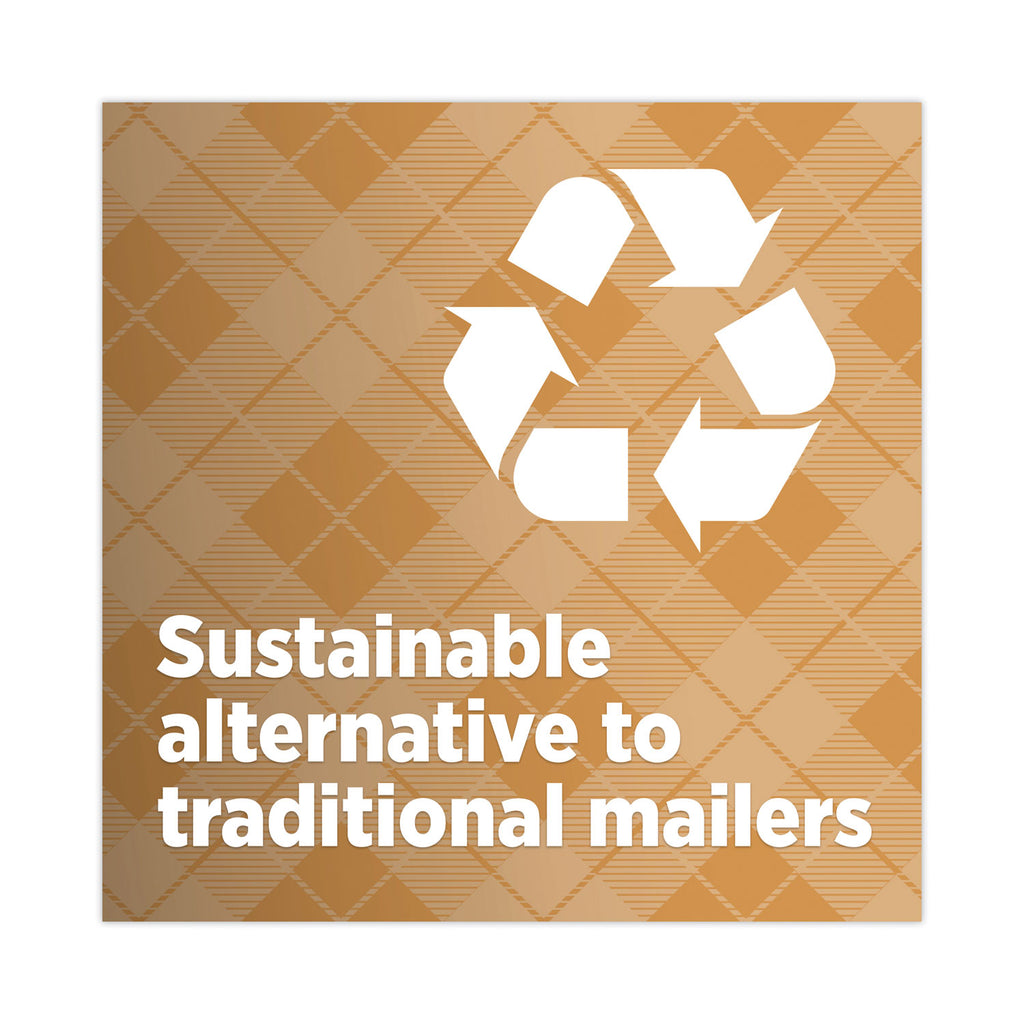 Curbside Recyclable Padded Mailer, #5, Bubble Cushion, Self-Adhesive Closure, 12 x 17.25, Natural Kraft, 100/Carton