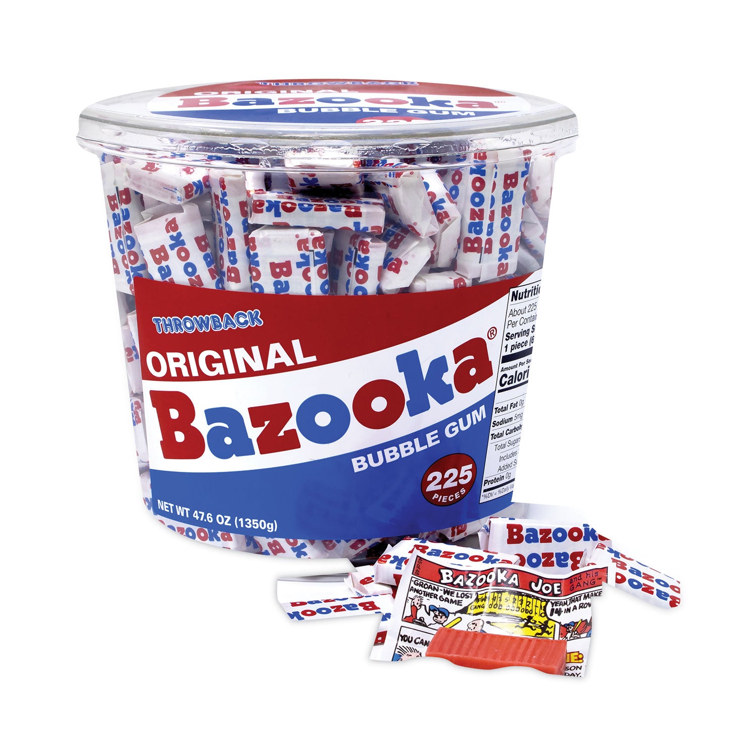 Original Bubble Gum Tub, 47.6 oz Tub, 225 Pieces, Ships in 1-3 Business Days