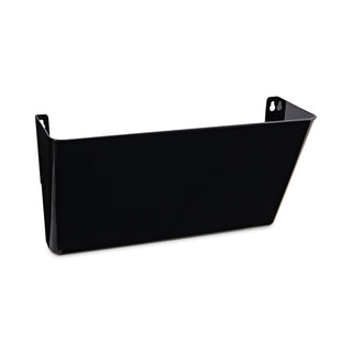 Wall File Pockets, Plastic, Letter Size, 13" x 4.13" x 7", Black - 
