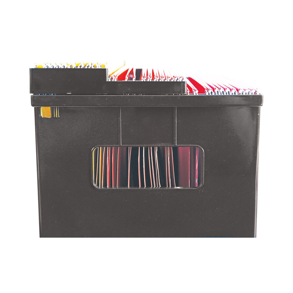 Recycled Extra Capacity Desktop File Holder, Letter Size, 8.5" Long, Black - 
