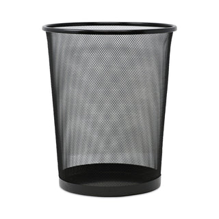 mesh-wastebasket-18-qt-steel-mesh-black_unv20008 - 1