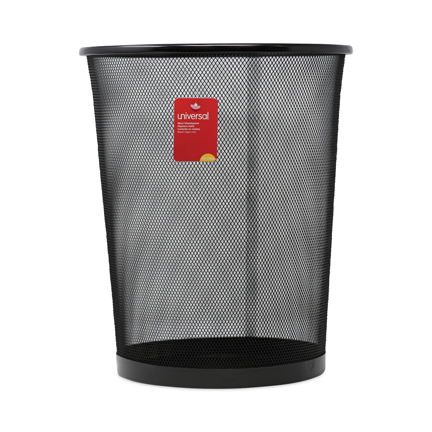mesh-wastebasket-18-qt-steel-mesh-black_unv20008 - 2