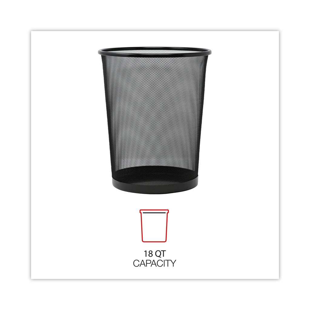 mesh-wastebasket-18-qt-steel-mesh-black_unv20008 - 6