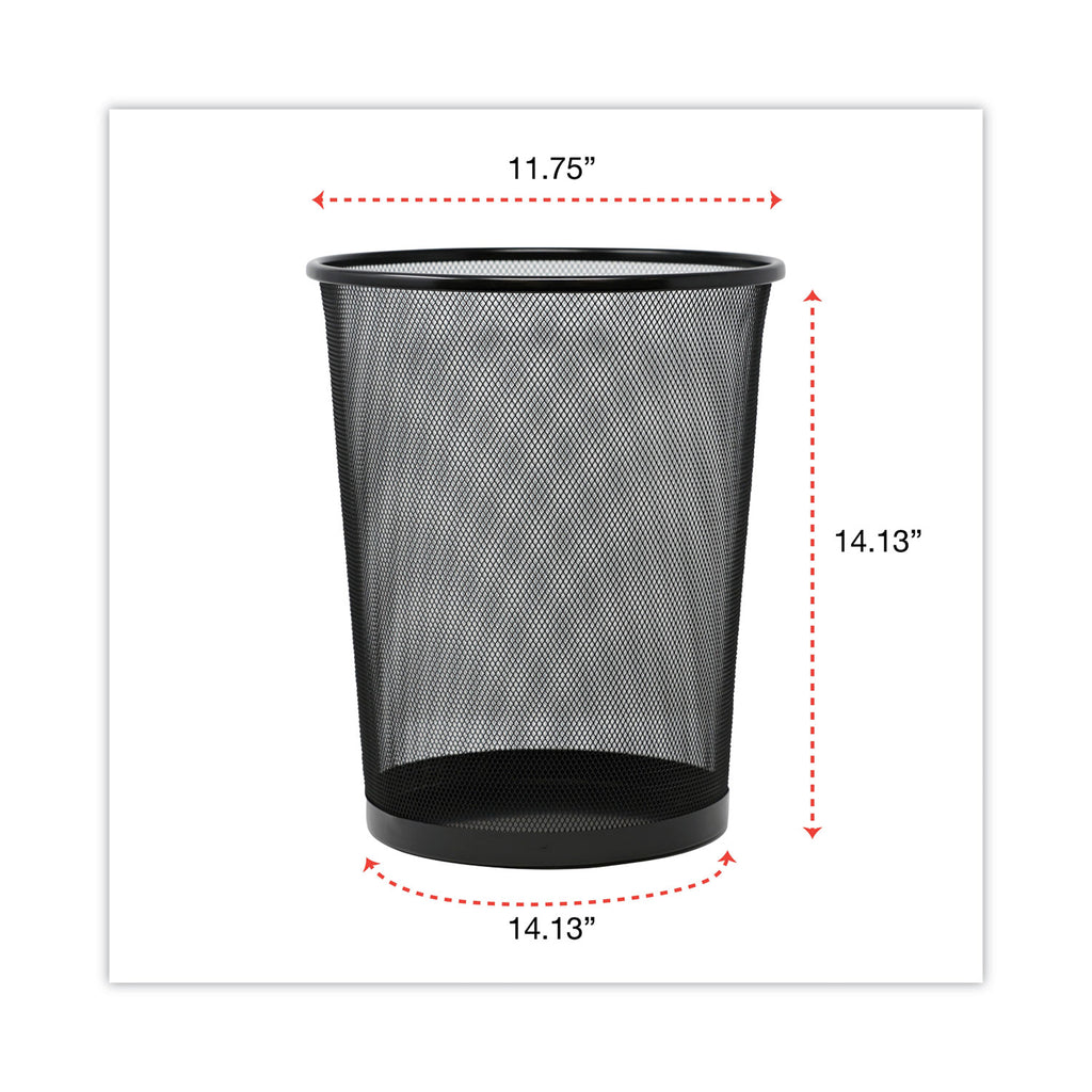 mesh-wastebasket-18-qt-steel-mesh-black_unv20008 - 5