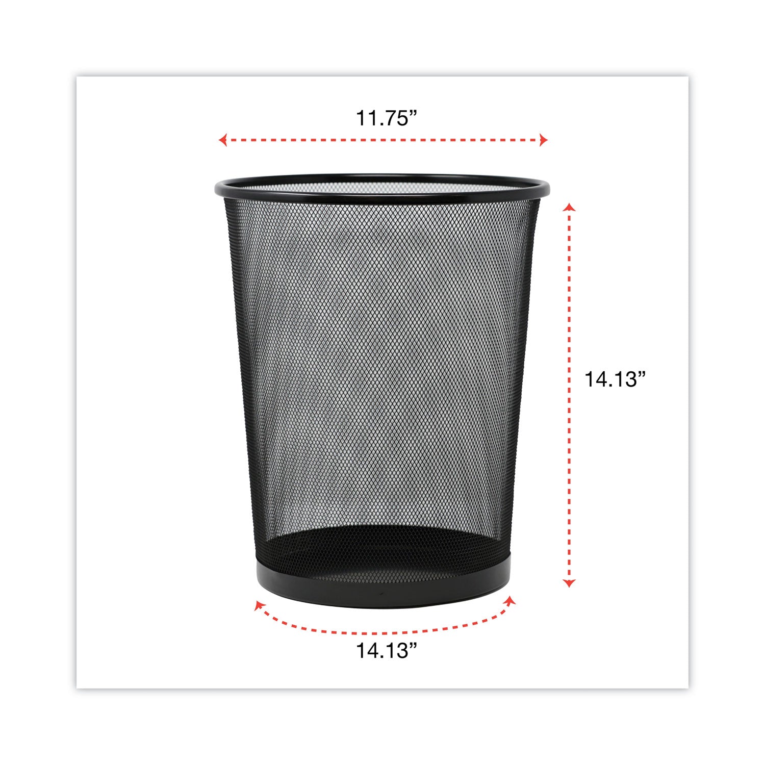 mesh-wastebasket-18-qt-steel-mesh-black_unv20008 - 5