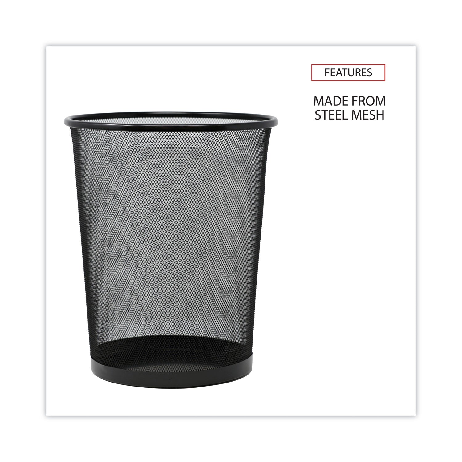 mesh-wastebasket-18-qt-steel-mesh-black_unv20008 - 3