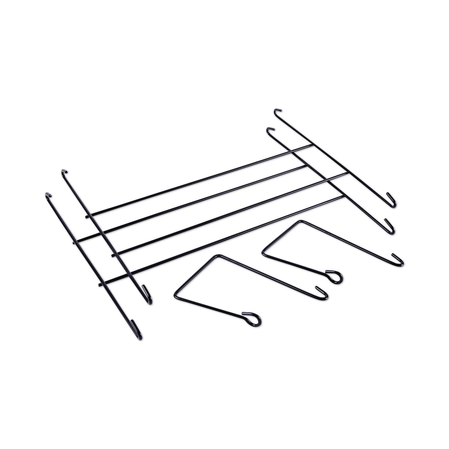 Mesh Three-Pack Wall Files, 3 Sections, Letter Size, 14.13" x 3.38" x 8.5", Black