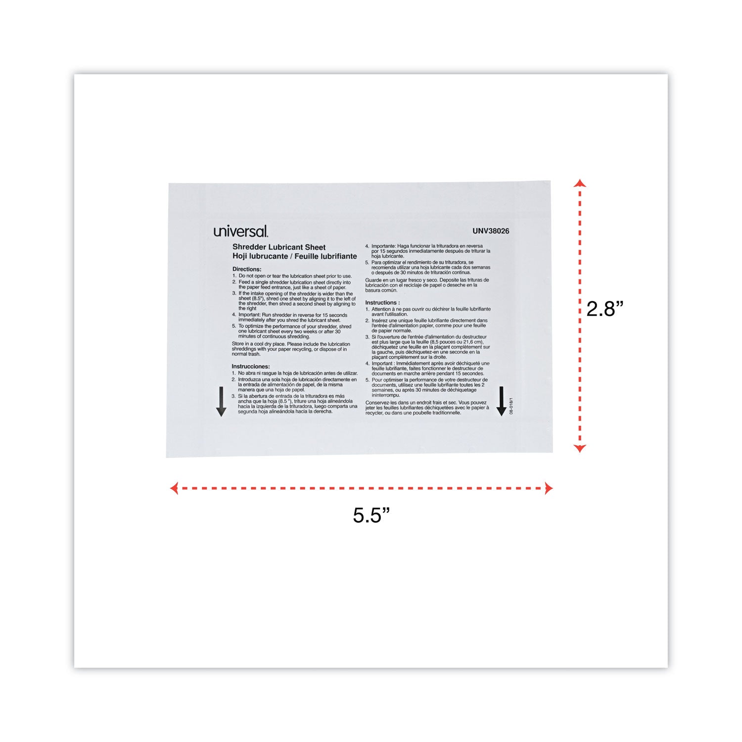 Shredder Lubricant Sheets, 8.4 x 5.9, 24 Sheets/Pack - 4