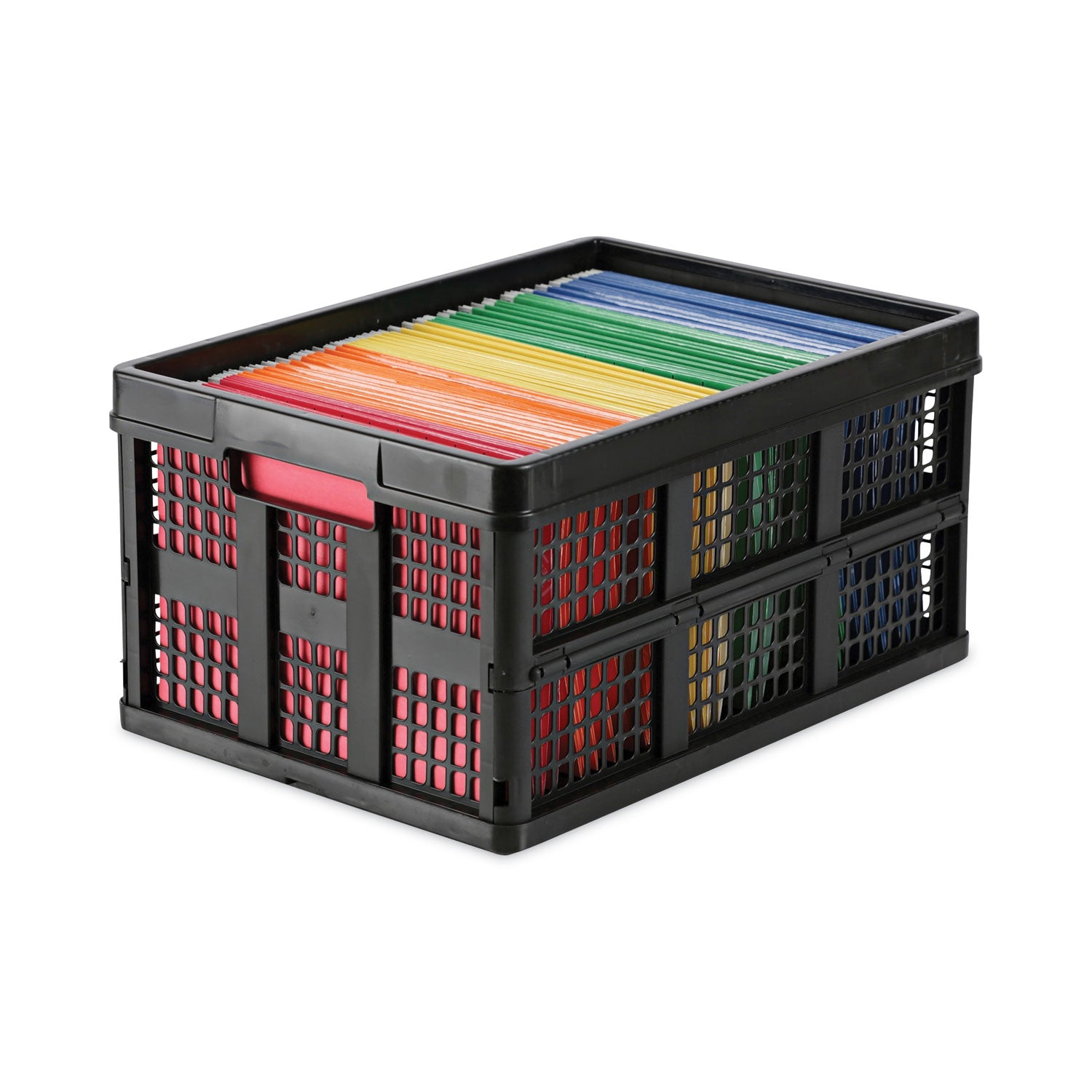 Filing/Storage Tote, Letter Files, 20.13" x 14.63" x 10.75", Black - 
