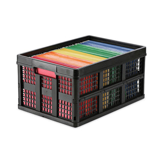 Filing/Storage Tote, Letter Files, 20.13" x 14.63" x 10.75", Black - 