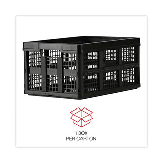 Filing/Storage Tote, Letter Files, 20.13" x 14.63" x 10.75", Black - 