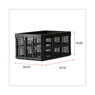 Filing/Storage Tote, Letter Files, 20.13" x 14.63" x 10.75", Black - 