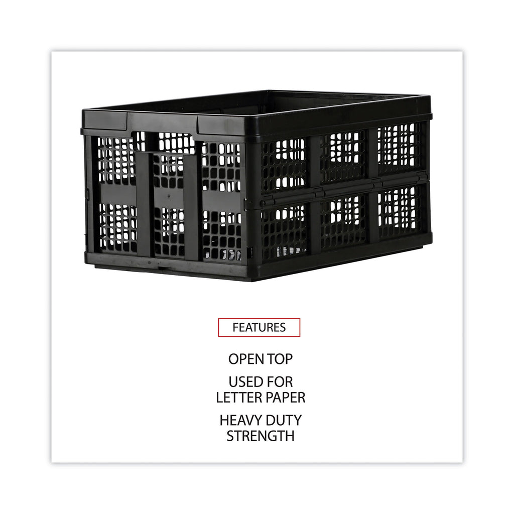 Filing/Storage Tote, Letter Files, 20.13" x 14.63" x 10.75", Black - 
