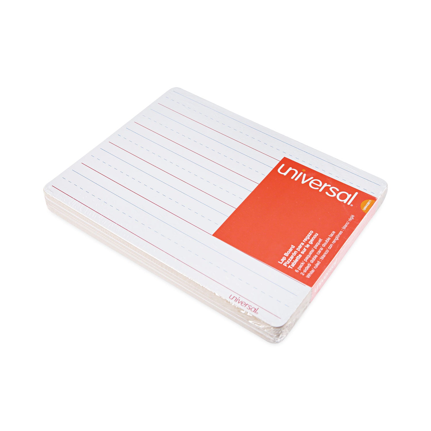 lap-learning-dry-erase-board-penmanship-ruled-1175-x-875-white-surface-6-pack_unv43911 - 2