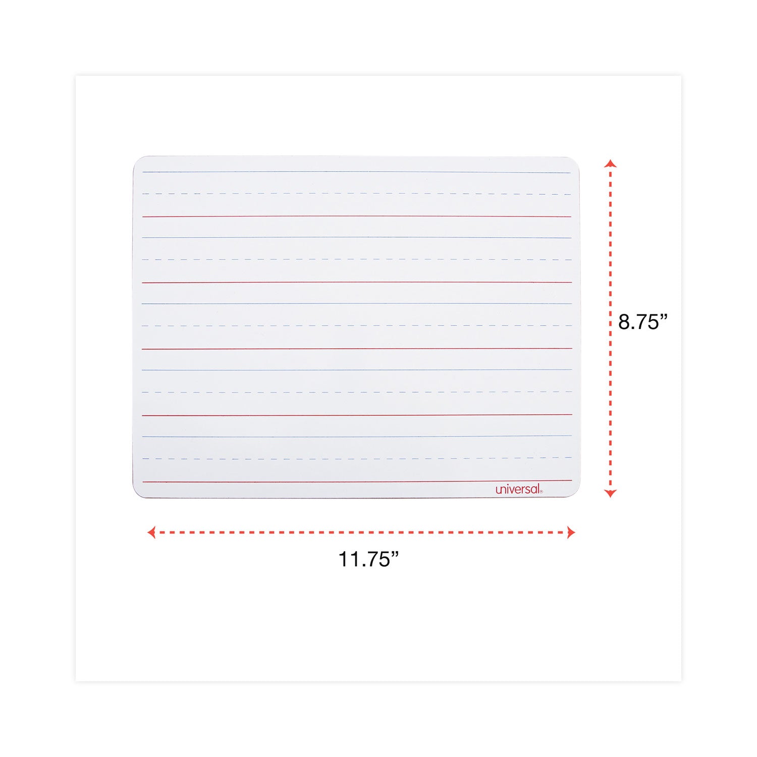 lap-learning-dry-erase-board-penmanship-ruled-1175-x-875-white-surface-6-pack_unv43911 - 3