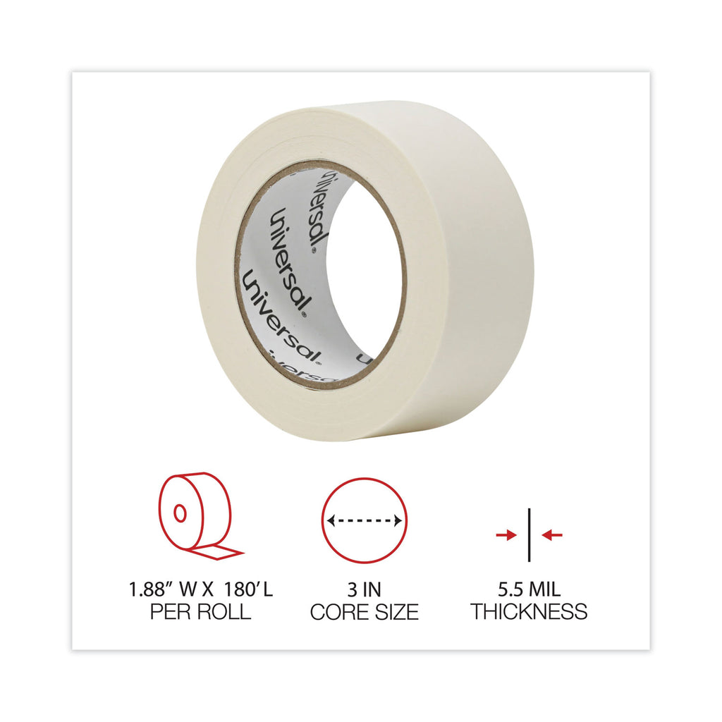 General-Purpose Masking Tape, 3" Core, 48 mm x 54.8 m, Beige, 2/Pack