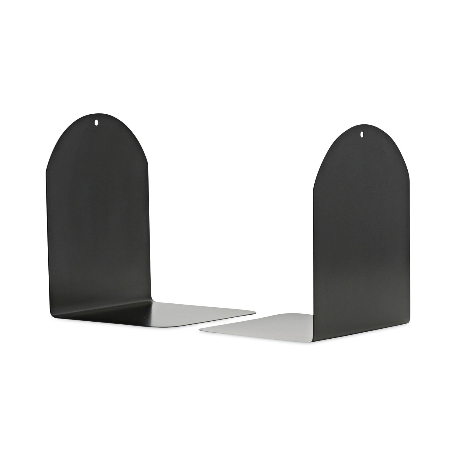 Magnetic Bookends, 6 x 5 x 7, Metal, Black, 1 Pair - 