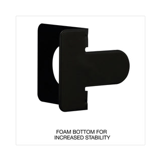 Economy Bookends, Nonskid, 5.88 x 8.25 x 9, Heavy Gauge Steel, Black, 1 Pair - 