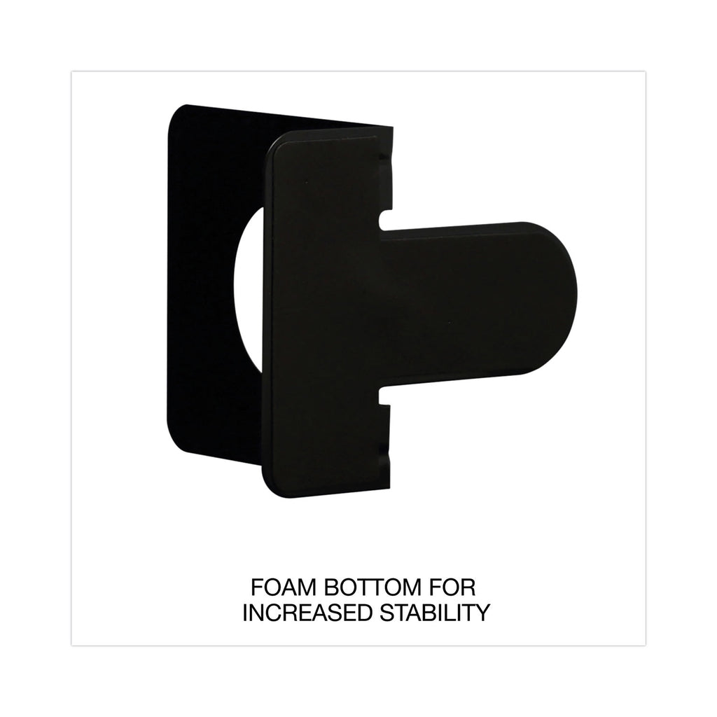 Economy Bookends, Nonskid, 5.88 x 8.25 x 9, Heavy Gauge Steel, Black, 1 Pair