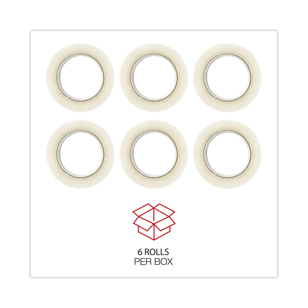 General-Purpose Box Sealing Tape, 3" Core, 1.88" x 110 yds, Clear, 6/Pack - 