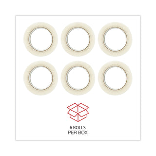 General-Purpose Box Sealing Tape, 3" Core, 1.88" x 110 yds, Clear, 6/Pack - 