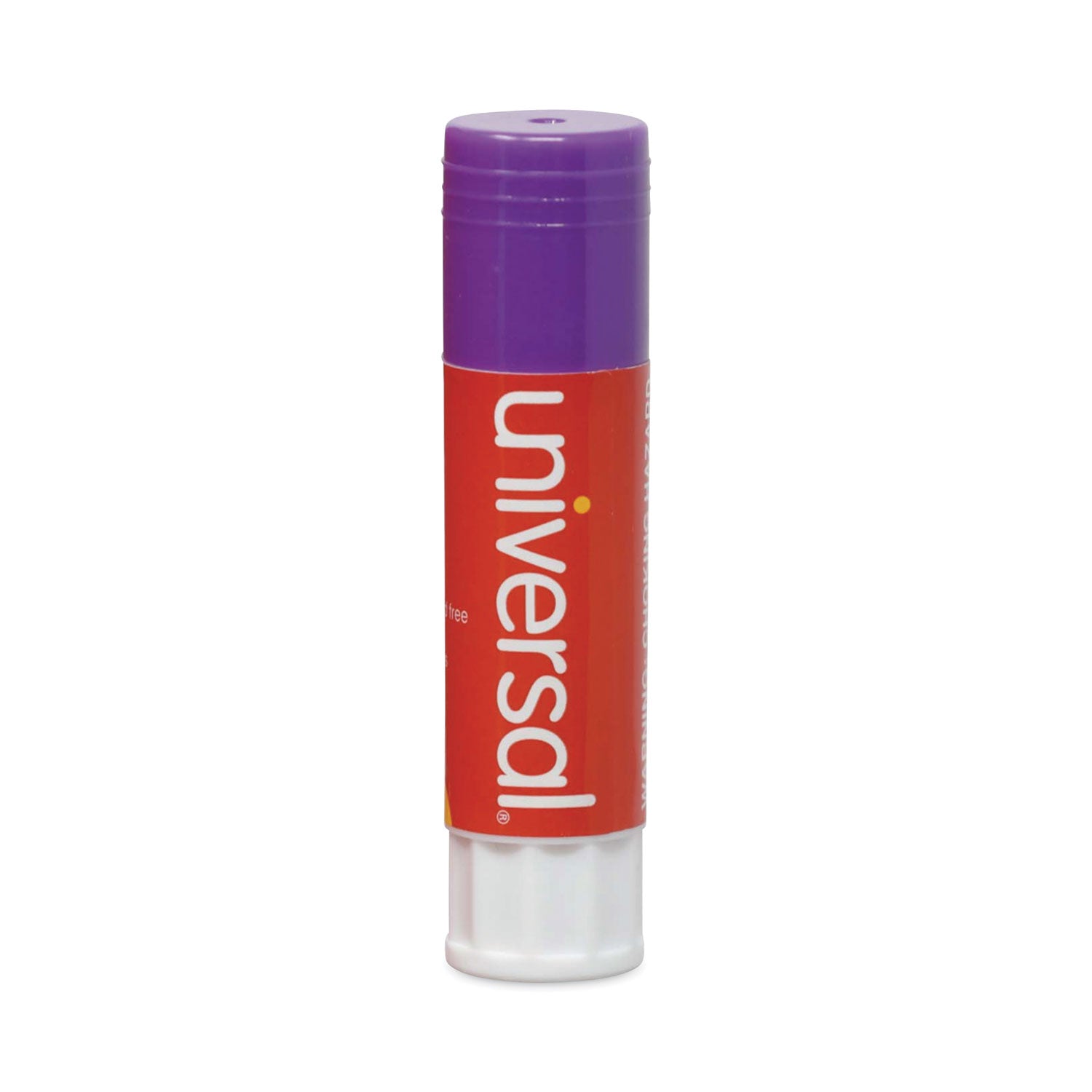 Glue Stick, 0.28 oz, Applies Purple, Dries Clear, 12/Pack - 