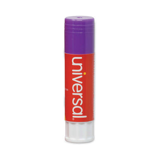 Glue Stick, 0.74 oz, Applies Purple, Dries Clear, 12/Pack - 