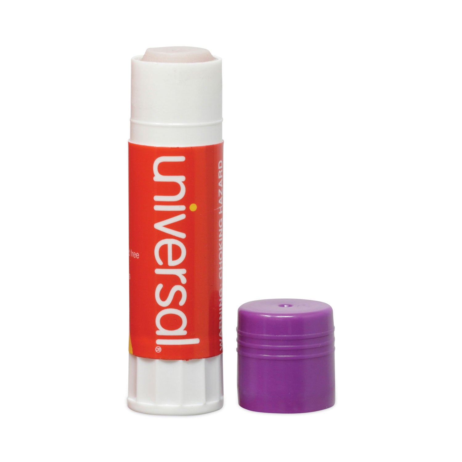 Glue Stick, 0.74 oz, Applies Purple, Dries Clear, 12/Pack - 