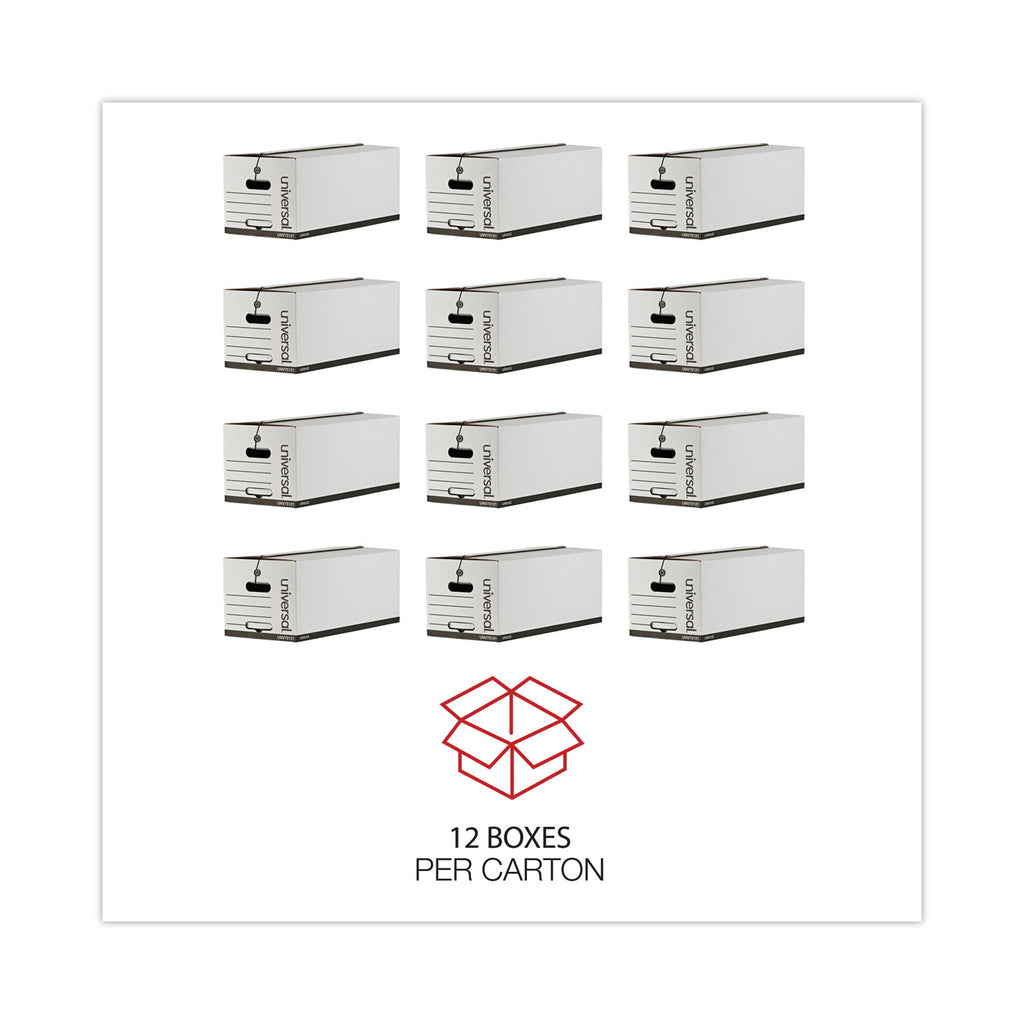 Deluxe Quick Set-up String-and-Button Boxes, Letter Files, White, 12/Carton - 
