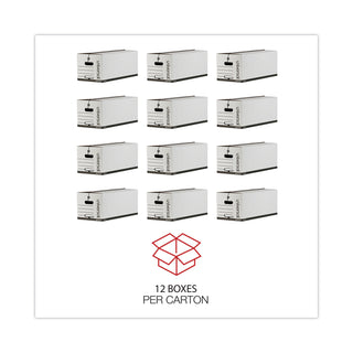 Deluxe Quick Set-up String-and-Button Boxes, Letter Files, White, 12/Carton - 