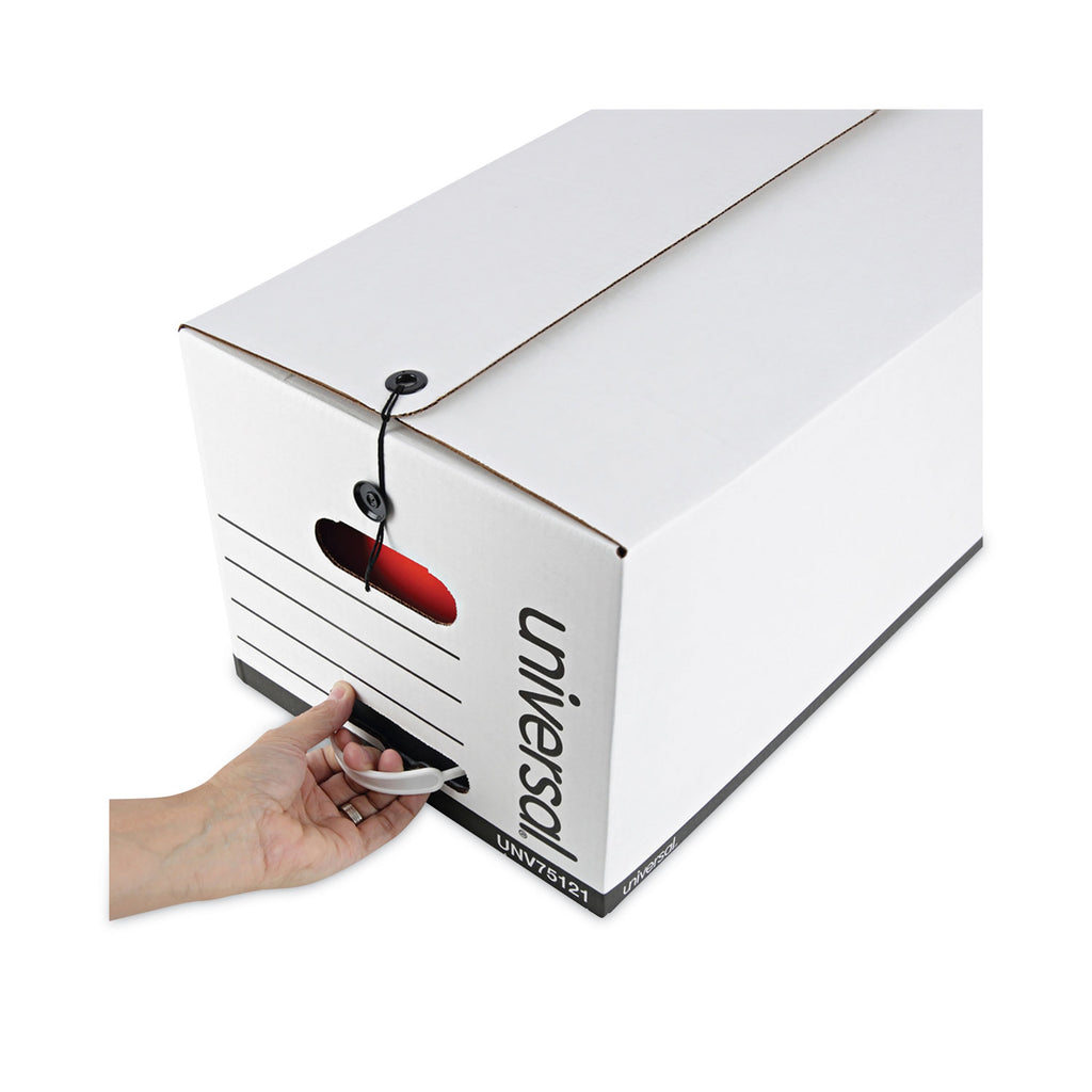 Deluxe Quick Set-up String-and-Button Boxes, Letter Files, White, 12/Carton - 