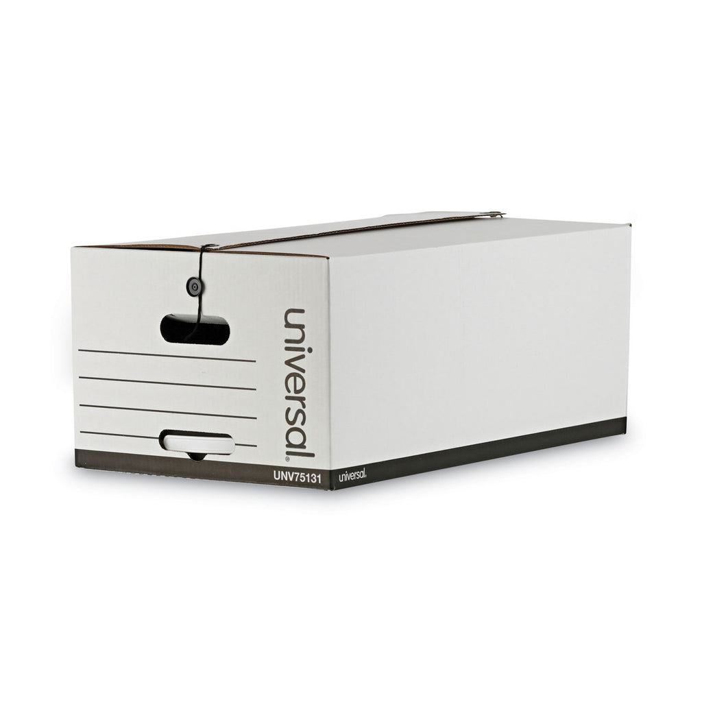 Deluxe Quick Set-up String-and-Button Boxes, Legal Files, White, 12/Carton - 