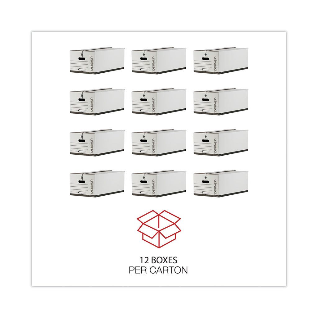 Deluxe Quick Set-up String-and-Button Boxes, Legal Files, White, 12/Carton - 