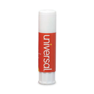 Glue Stick, 0.28 oz, Applies and Dries Clear, 12/Pack - 
