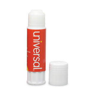 Glue Stick, 0.28 oz, Applies and Dries Clear, 12/Pack - 