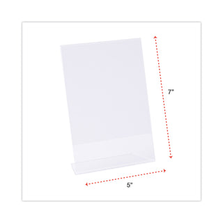 Clear L-Style Freestanding Frame, 5 x 7 Insert, 3/Pack - 