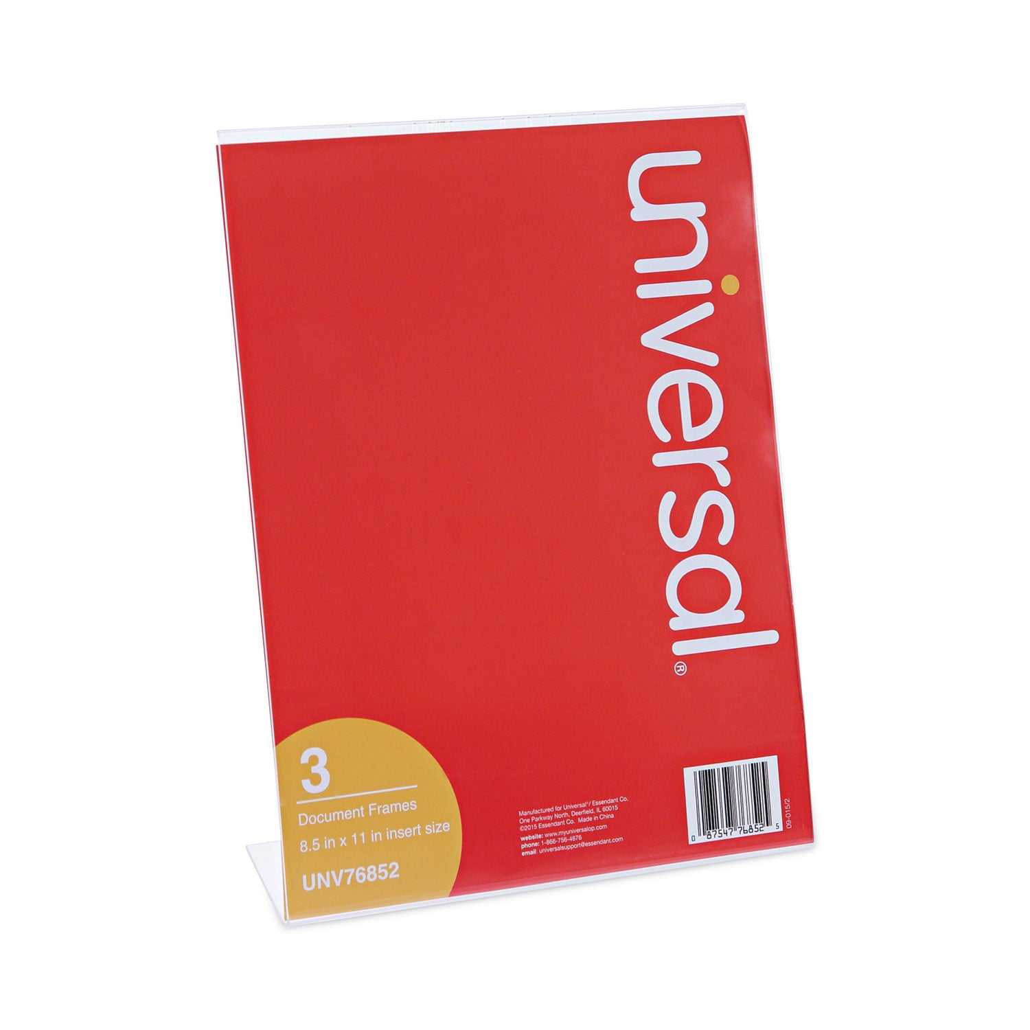 Clear L-Style Freestanding Frame, 8.5 x 11 Insert, 3/Pack - 