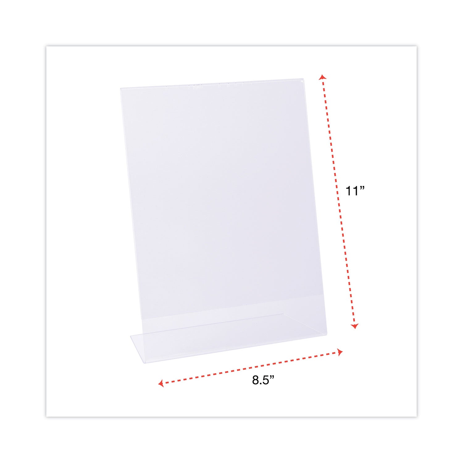 Clear L-Style Freestanding Frame, 8.5 x 11 Insert, 3/Pack - 