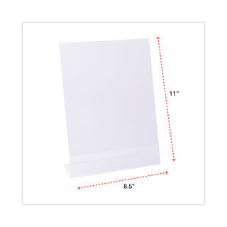 Clear L-Style Freestanding Frame, 8.5 x 11 Insert, 3/Pack - 