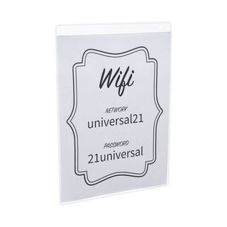 Wall Mount Sign Holder, 8.5 x 11, Vertical, Clear